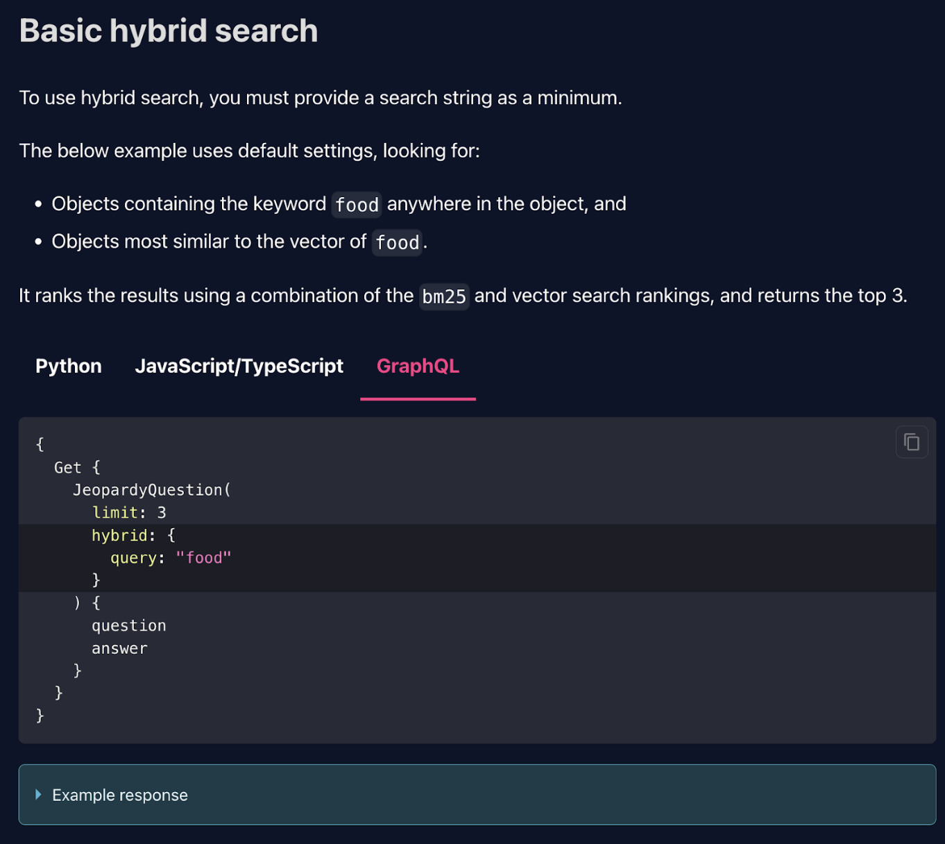 Hybrid Search Docs