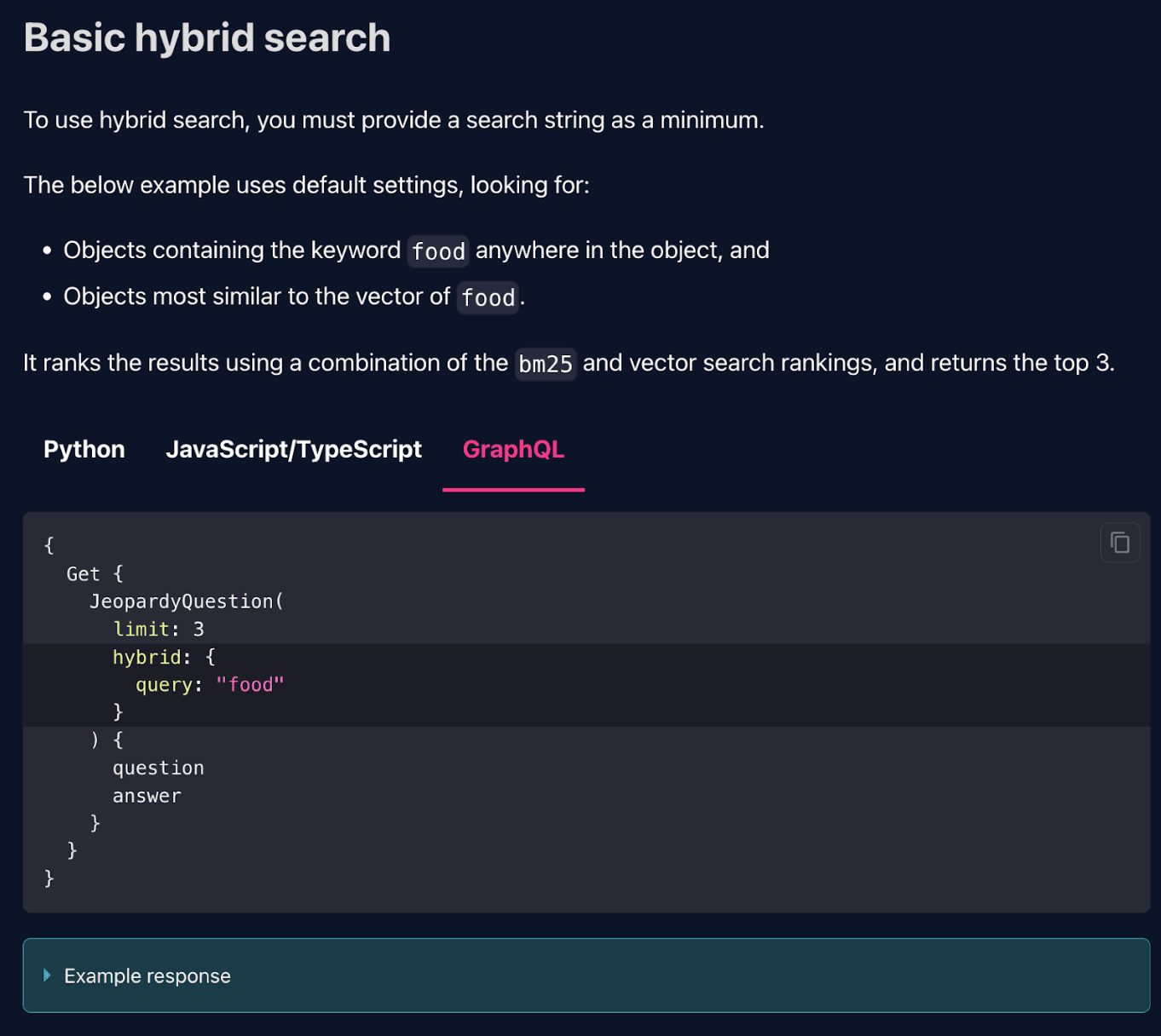 Hybrid Search Docs