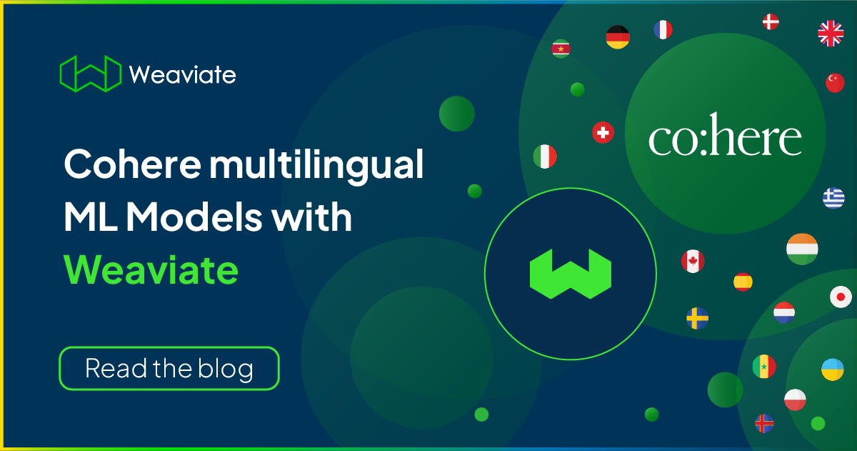 Cohere Multilingual ML Models with Weaviate
