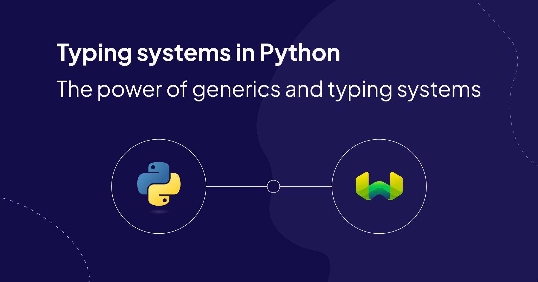 Typing systems in Python - Hero image with Python logo and text