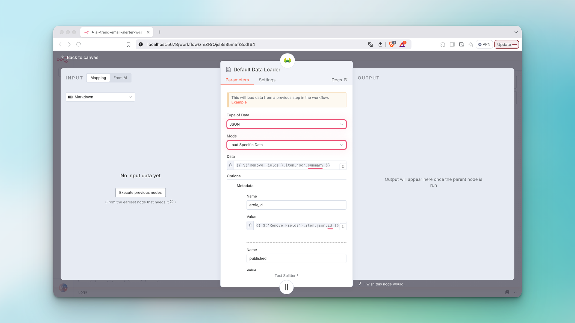 Configure n8n data loader