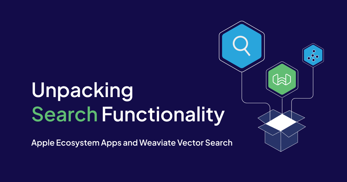 Weaviate, like an iPhone app searching your music library, lets you explore your data in multiple ways. This article explores Weaviate&#39;s search features including similar item searches, keyword searches, and even combining them for precise results.