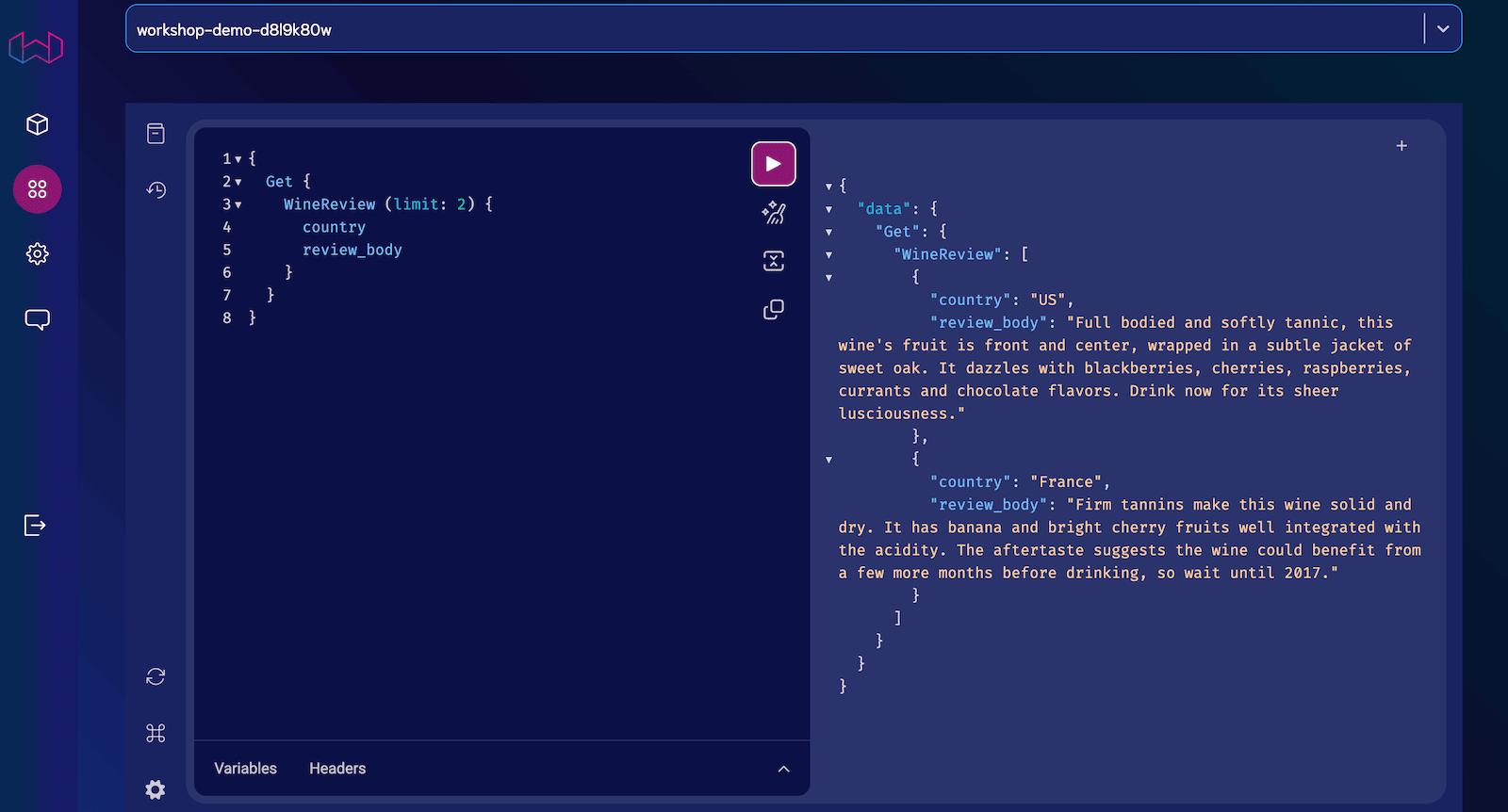 Weaviate Cloud Service GraphQL IDE 