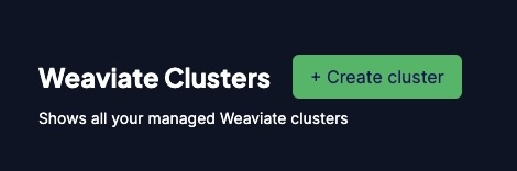 Create a cluster