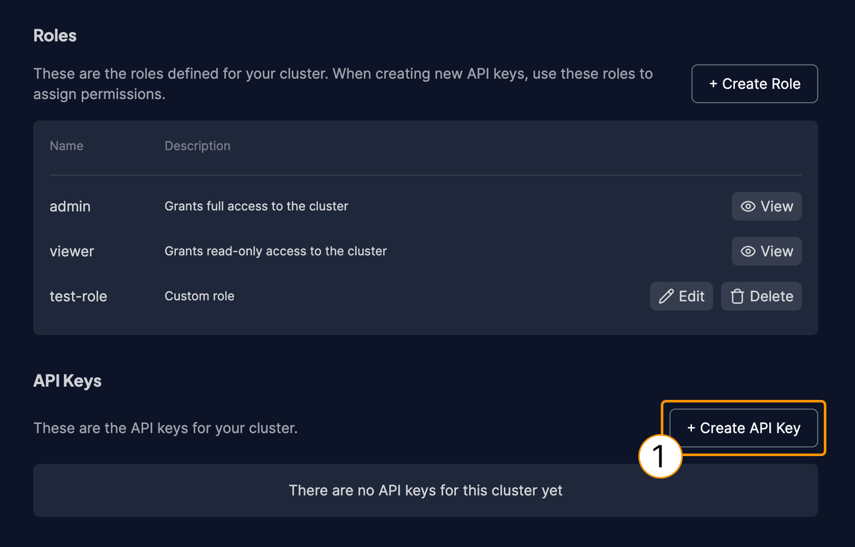 Navigate to the API Keys section
