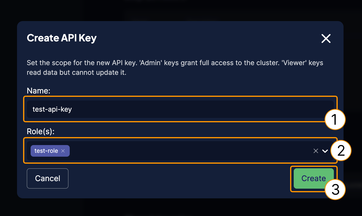 Create a new API key