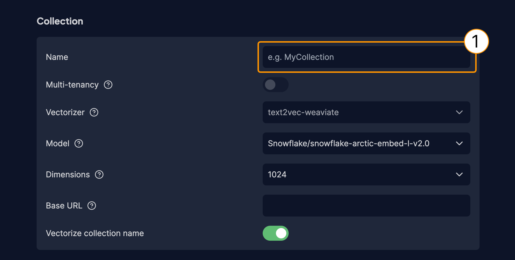 Configure collection settings for import
