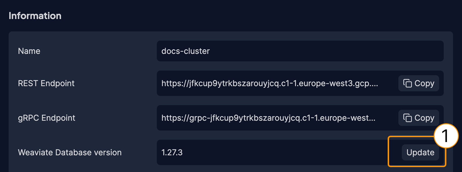 Upgrade a Weaviate Cloud cluster