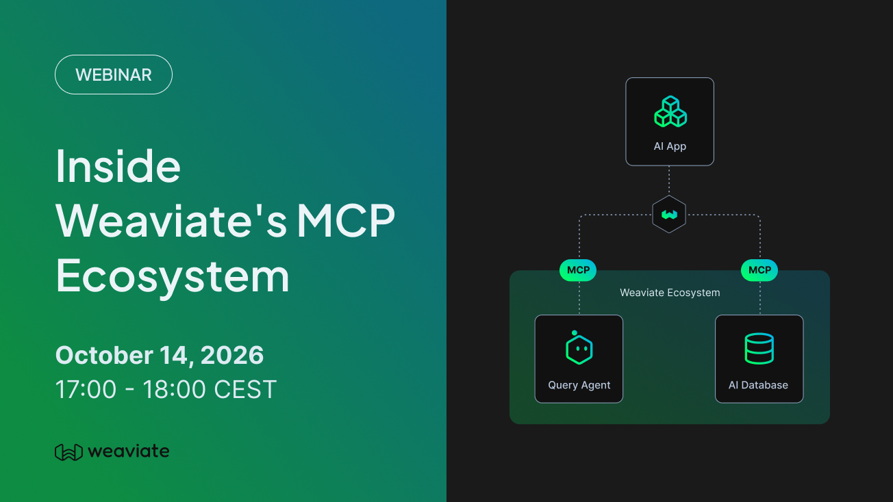 Inside Weaviate's MCP Ecosystem webinar artwork